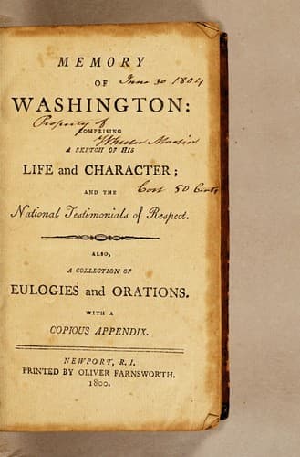 Tapa de Memory of Washington