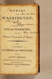 Tapa de Memory of Washington
