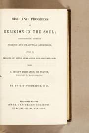 Tapa de Rise and progress of religion in the soul