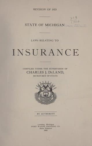 Tapa de Laws relating to insurance