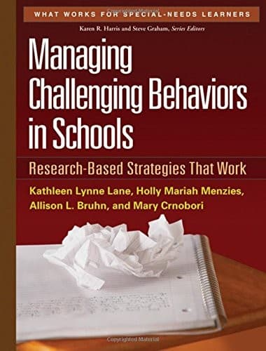 Tapa de Managing challenging behaviors in schools