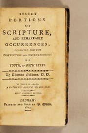 Tapa de Select portions of Scriptures, and remarkable occurences