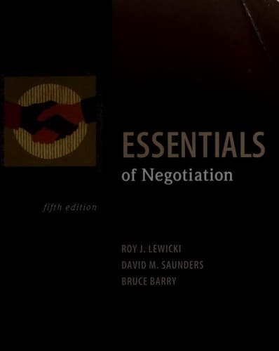 Tapa de Essentials of negotiation