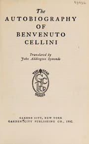 Tapa de Autobiography of Benvenuto Cellini