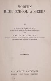 Tapa de Modern high school algebra
