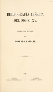 Tapa de Bibliografía ibérica del siglo XV