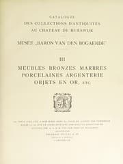 Tapa de Catalogue des collections d'antiquités au Château de Heeswijk, Musée "Baron van den Bogaerde"