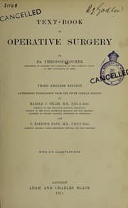 Tapa de Text-book of operative surgery