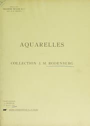 Tapa de Aquarelles, collection J.M. Rodenberg