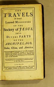 Tapa de The travels of several learned missioners of the Society of Jesus, into divers parts of the archipelago, India, China, and America
