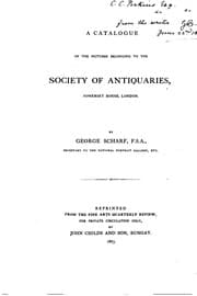 Tapa de A Catalogue of the Pictures Belonging to the Society of Antiquaries ...