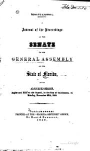Tapa de A Journal of the Proceedings of the Senate of the ... General Assembly of ...