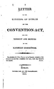 Tapa de A Letter to the Citizens of Dublin on the Convention-act, and the Conduct ...