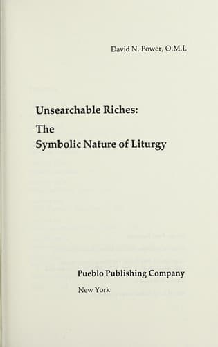 Tapa de Unsearchable riches