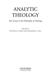 Tapa de Analytic theology