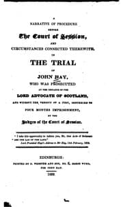 Tapa de A narrative of procedure before the Court of Session, and circumstances therewith, in the trial of John Hay