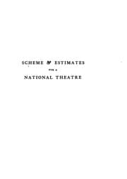 Tapa de A National Theatre: Scheme and Estimates