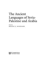 Tapa de The ancient languages of Syria-Palestine and Arabia