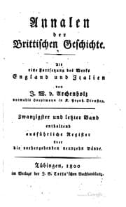 Tapa de Annalen der brittischen Geschichte des Jahrs 1788[-1796]: Als eine ...