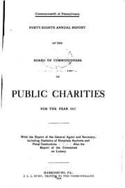 Tapa de Annual Report of the Board of Commissioners of Public Charities