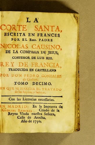 Tapa de La corte santa