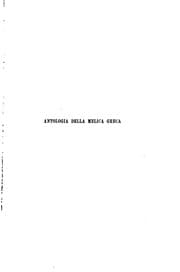 Tapa de Antologia della melica greca