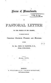 Tapa de A Pastoral Letter to the People of His Charge on Certain Points of Christian ...
