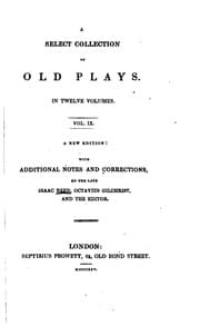 Tapa de A Select Collection of Old Plays.