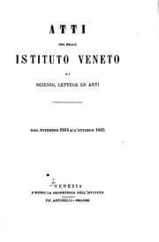 Tapa de Atti del Reale Istituto veneto di scienze, lettere ed arti