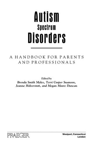 Tapa de Autism spectrum disorders