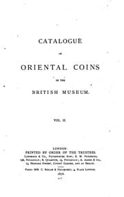 Tapa de Catalogue of Oriental coins in the British Museum
