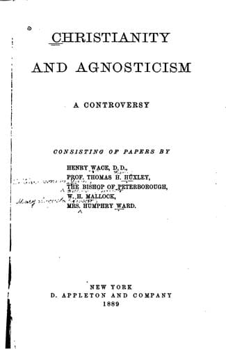 Tapa de Christianity and agnosticism