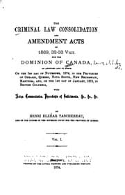 Tapa de The Criminal Law Consolidation and Amendment Acts of 1869, 32-33 Vict., for ...