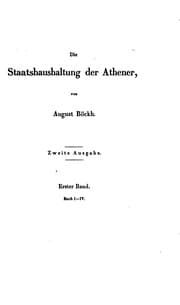 Tapa de Die Staatshaushaltung der Athener