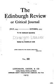 Tapa de The Edinburgh Review: Or Critical Journal