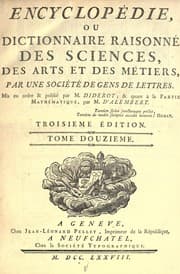 Tapa de Encyclopédie, ou Dictionnaire raisonné des sciences, des arts et des métiers