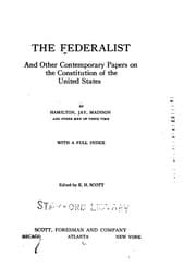 Tapa de The Federalist and Other Contemporary Papers on the Constitution of the United States