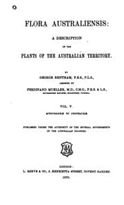 Tapa de Flora australiensis: a description of the plants of the Australian territory.