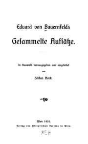 Tapa de Gesammelte Aufsätze