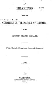 Tapa de Hearings Before the Committee on the District of Columbia of the United ...
