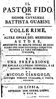 Tapa de Il pastor fido