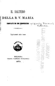 Tapa de Il saltero della B. V. Maria