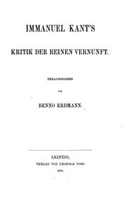 Tapa de Immanuel Kant's Kritik der reinen Vernunft