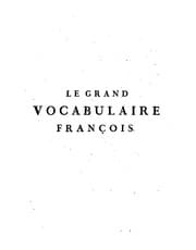 Tapa de Le grand vocabulaire françois,