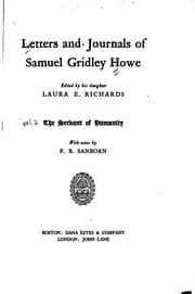 Tapa de Letters and journals of Samuel Gridley Howe