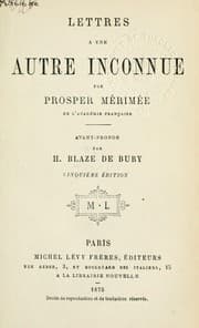 Tapa de Lettres à une autre inconnue