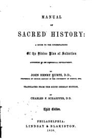 Tapa de Manual of sacred history