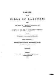 Tapa de Memoir on the Zilla of Baroche
