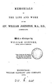 Tapa de Memorials of the life and work of the rev. William Johnston, with a critique