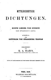 Tapa de Mittelhochdeutsche Dichtungen: Echte Lieder von Gudrun nach Müllenhoff's ...
